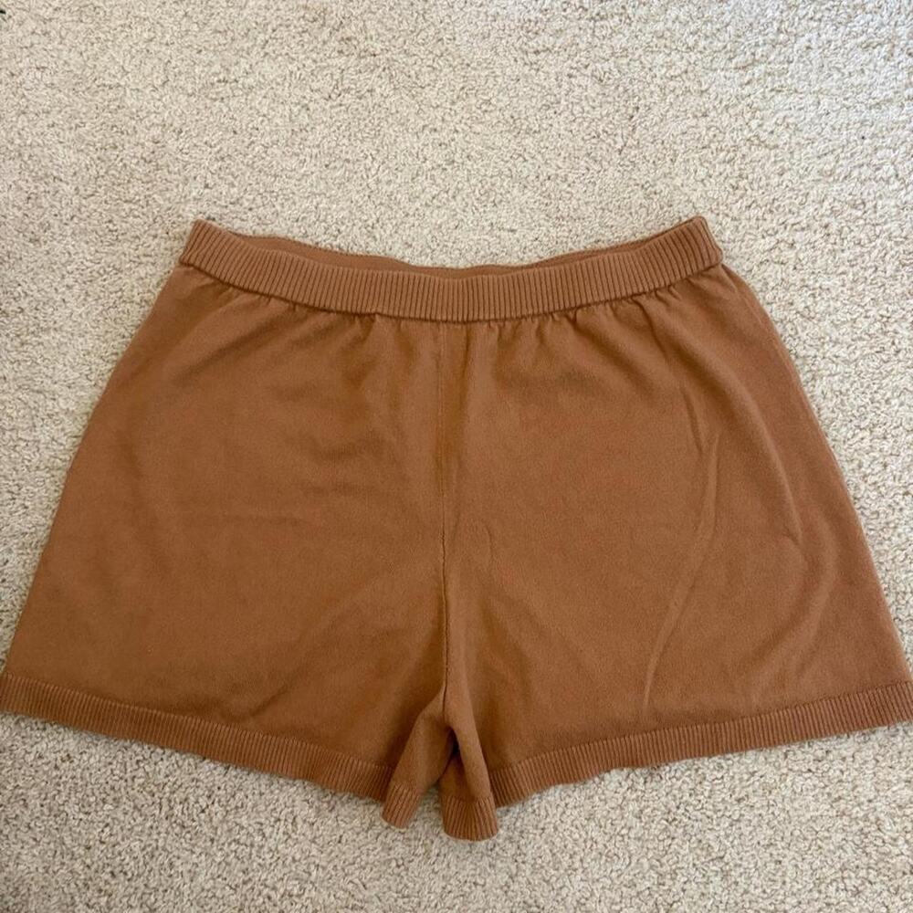 Jcrew cashmere brown knit shorts large